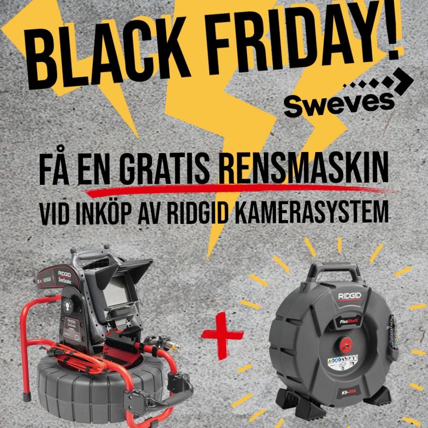 Få en gratis rensmaskin vid inköp av Ridgid kamerasystem